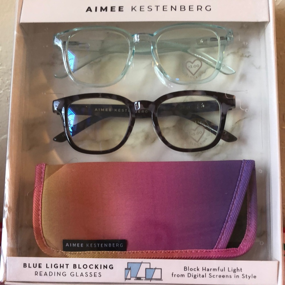 NEW In Box Aimee Kestenberg Blue Light Blocking Reading Glasses 2.0 - Picture 1 of 6